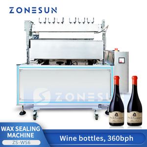 ZONESUN Semi-automatique bouteille de vin cire trempage Machine cire à cacheter haut double réservoir ZS-WS6