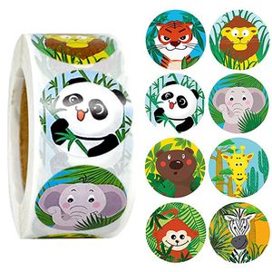Zoo Animaux dessin animé Autocollants pour enfants classique jouets autocollant enseignant récompense autocollant 8 motifs motif tigre