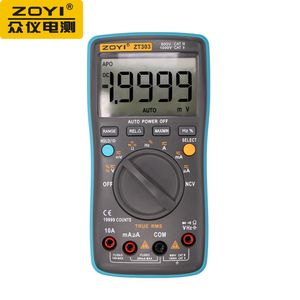 ZOYI Digital Multimeter ZT303 Full Function Four and a Half True RMS High Precision Full Range Burn Proof Electrician Convenient to Carry