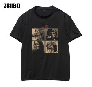 ZSIIBO Halloween horreur sang t-shirt hommes femmes t-shirts laissez-le être Zom Cosplay t-shirt Zombie bande impression 3d Streetwear Tops4367548