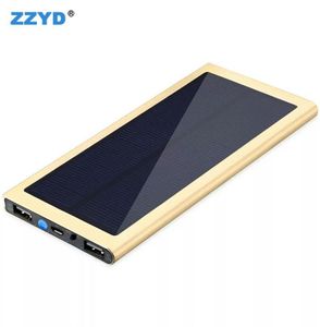 ZZYD 20000Amh banque d'énergie solaire chargeur de batterie portable LED lampe de camping lampe de poche pour téléphone portable avec boîte de vente au détail 1309592