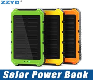 ZZYD Portable 4000mAh Banque d'alimentation solaire Double USB Batterie externe Chargeur LED imperméable pour IP 7 8 Samsung S8 Note 88554331
