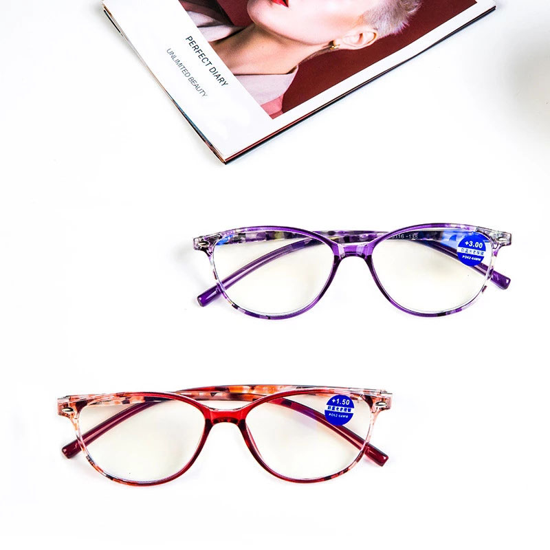 +1.0 1.5 2.0 2.5 3.0 3.5 4.0 Diopter Reading Glasses Men Women Unisex Eyeglasses Retro Anti-Blue Light Presbyopia Eyewear