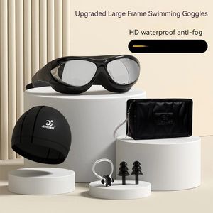 -1.5 tot -9.0 Myopia HD waterdichte zwembril dop oorbellen Neuclip zak 4 stuks/set Anti Fog UV Silicone Diving Goggles 240429