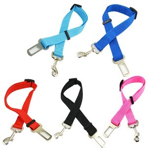 10 unidades / lote de alta calidad ajustable Pet Dog Cat Car Travel Safety Seat Belt Lead LJ201109