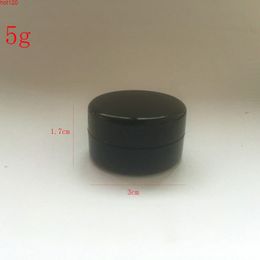 (100 pièces) petits pots de bouteilles en plastique ronds noirs de 5g avec couvercles pour emballage cosmétique, pot de crème, conteneurs d'échantillon vides, bonne quantité