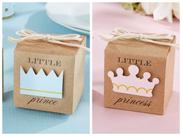 (100PCS / LOT) 2016 Faveurs De Douche De Bébé Du Petit Prince Kraft Boîtes De Faveur Pour bébé boîte de Fête D'anniversaire et Décoration De Bébé boîte de bonbons