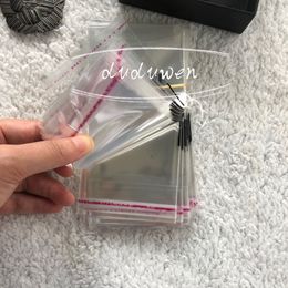 (100pcs / lot) Gift Wrap Opp Transparecy Sac à poussière imprimé 2C Emballage Plastiques auto-adhésifs pour bijoux, HARMAPLIPS Hairlips Rope Storage Taille