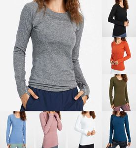 -12 Yoga femmes portent Swiftly Tech dames sport t-shirts tenue à manches longues T-shirts évacuant l'humidité tricot haute élastique fitness vêtements d'entraînement9227723