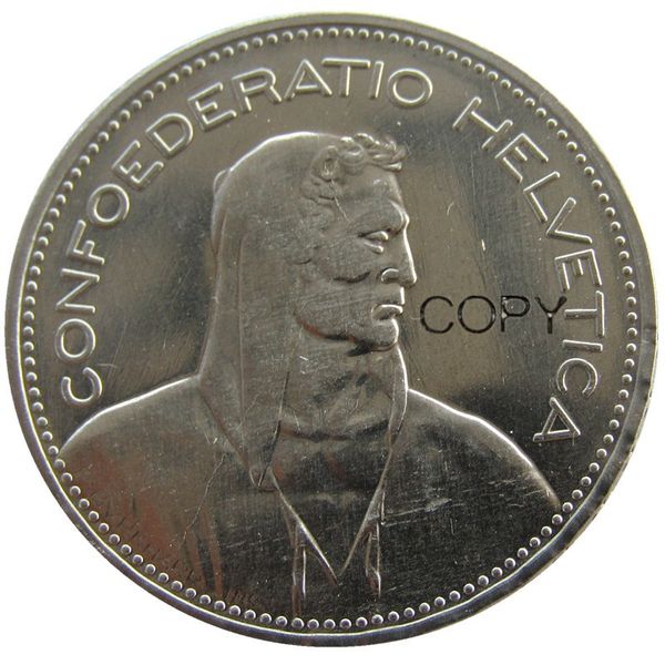 (1937-1954) 5 pièces dates pour Choix Suisse (Confédération) Artisanat 5 Francs (5 Franken) Pièce de monnaie nickelée (31,45 mm) matrices en métal fabrication usine Prix