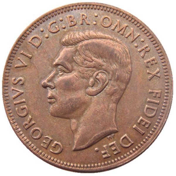 (1949 1950 1951) ROYAUME-UNI Demi-penny Craft Old Coins Great Brittain Vintage Copy Cooins Ornements Accueil Décoration Accessoires