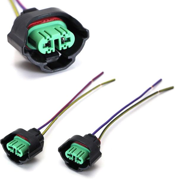 (2) Adaptateurs femelles OEM H11 H8, prises de faisceau de câbles avec tresses de fil de 4 pouces, compatibles avec les phares ou les antibrouillards