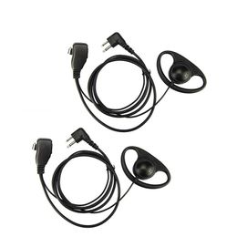 (2 Pack) 2pin Geavanceerde D-vorm Clip-Ear PTT Headset Oortelefoon Microfoon voor Motorola 2 Way Radio's GP88S GP300 GP68 GP2000 GP88 GP3188 C