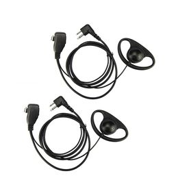 (2 pakket) Geavanceerd 2pin D als clip-ear PTT-headset voor Motor-voertuig Microfoon 2 Airways GP300 GP68 GP2000 GP88 GP3188 C