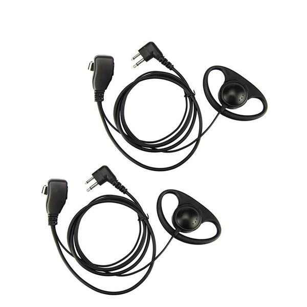 (2 paquets) Advanced 2pin d as clip-ear ptt casque pour microphone de véhicule à moteur 2 airways gp300 gp68 gp2000 gp88 gp3188 c