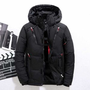 -20 Degrés D'hiver Parkas Hommes Vers Le Bas Veste Mâle Blanc Duvet De Canard Veste À Capuche En Plein Air Épais Chaud Rembourré Manteau De Neige Plus La Taille M-4XL 211015