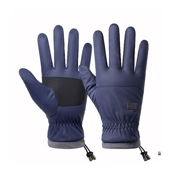 -20 grados de invierno guantes de esquí a prueba de frío hombres a prueba de viento impermeable cálido guantes de ciclismo pantalla táctil antideslizante guante de pelusa suave