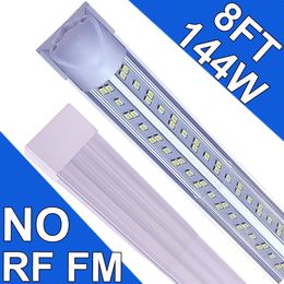 (25-pack) 8Ft LED-winkellamp NO-RF RM V-vorm 144W 144000LM 6500K, 8 voet, 96'' T8 geïntegreerde LED-buis, koppelbare led-lampen garage, magazijn, heldere lens usastock