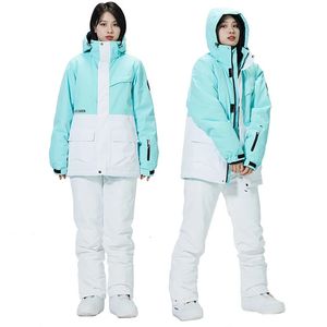 -30 couleurs correspondant homme femme vêtements de neige 10k combinaison de ski imperméable ensemble vêtements de snowboard costumes de plein air vestes d'hiver pantalons 231220