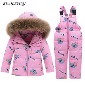 -30 degrés 2020 Nouveaux enfants hiver chaud doudoune manteau bébé fille vêtements garçons pardessus Parka enfants vêtements de ski vêtements de neige ensemble LJ201017