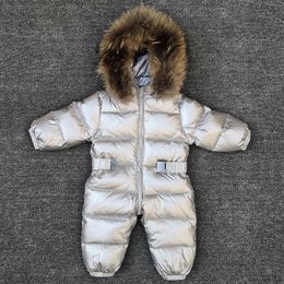 -30 graden baby meisje jumpsuits Rusland winter baby kleding sneeuw slijtage donsjack Snowsuits voor kinderen jassen jongens meisjes kleding LJ201007