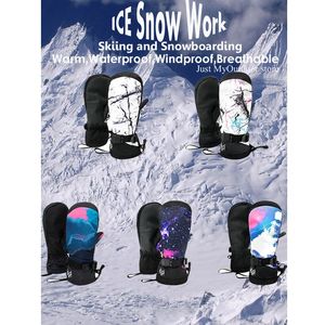 -30 Sneeuwhandschoenen van heren en dames Winter Winter Winter Winter Winter Winter Winter Ademende winddichte waterdichte waterdichte buitenkiën Snowboarden Snowboarden Mittens Palm Finger 231221