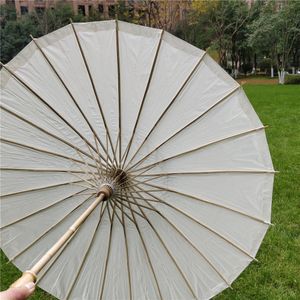 50pcs 20cm 30cm 40cm 60cm 84cm chinois huile papier artisanat parapluie blanc Art déco papier parapluie décoratif mariage fête peint à la main peinture