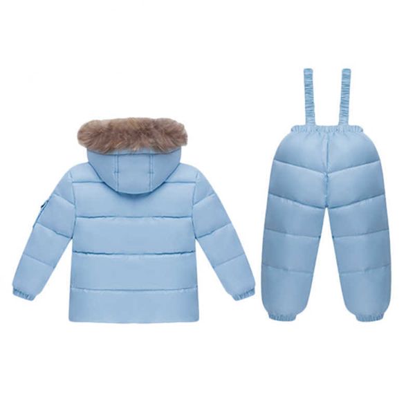 -30 Russie hiver vêtements pour enfants ensembles bébé fille vêtements pour la veille du nouvel an garçon parka enfants doudoune manteau neige porter habit de neige H0909