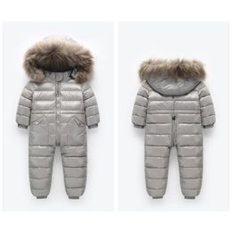 -30 Russische winter Snowsuit 2020 jongen babyjas 80% eendendons outdoor baby kleding meisjes klimmen voor jongens kinderen jumpsuit 2 ~ 5Y LJ200831