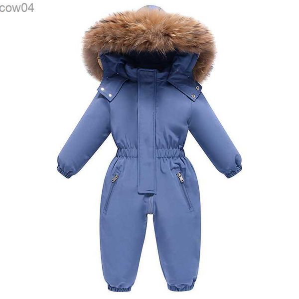 -30 Ropa de invierno para bebés Espesar Monos cálidos Trajes de nieve Chaqueta con capucha para niña y niño Mamelucos impermeables Trajes de esquí Abrigo para niños XMP350 L230625