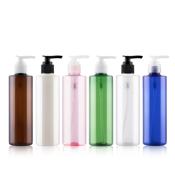 (30 pièces) 250ml vide forme ronde savon liquide pompe lotion bouteilles 250cc shampoing gel douche lotion pompe distributeur conteneur