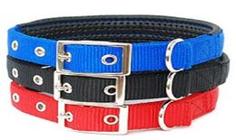 (40 pièces/lot) marque mise à jour en Nylon Double épaississement collier de chien de compagnie boucle carrée chien chiot chat Collars5865322