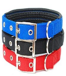 (40 pièces/lot) marque mise à jour en Nylon Double épaississement collier de chien de compagnie boucle carrée chien chiot chat Collars8740573