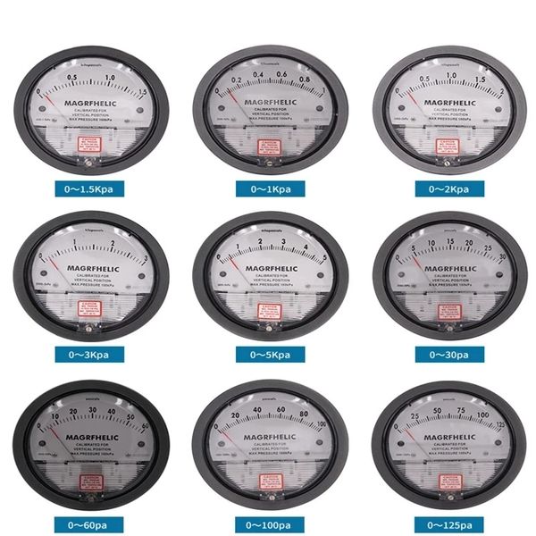 -500 a 750Pa Micromanómetro Medidor de micropresión Tester Medidor Monitor Medidores de presión diferencial Micro Presión diferencial
