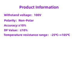 (5pcs) 100v SPT Rouge audio axial axial NP non polaire en aluminium