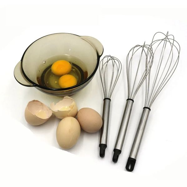 (8/10/12 pulgadas) Herramientas para huevos batidor de huevos de acero inoxidable batidor manual herramientas de cocina agitador de crema para herramientas de cocina casera