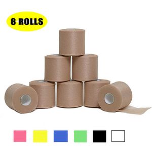 (8-Pack) Sangle de soutien sportif Pre-Wrap Base Bandage Physio Therapy Wrap Soft Underwrap Medical Foam Strapping Tape Q0913