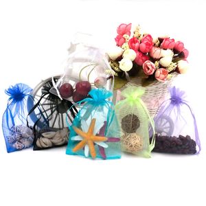 (9x12cm) 100pcs Bolsas de joyería de organza