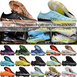 Stuur met tas Kwaliteit Voetbal Voetbalschoenen Phantoms GT2 Elite FG ACC Gebreide Schoenen Voor Heren Outdoor Stevige Grond Zacht Leer Training Lage Voetbalschoenen Maat US 6.5-12