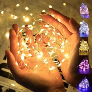 (Batterij inbegrepen) LED String Fairy Lights 3 Modi Waterdichte binnen- en buiten decoratieve lamp