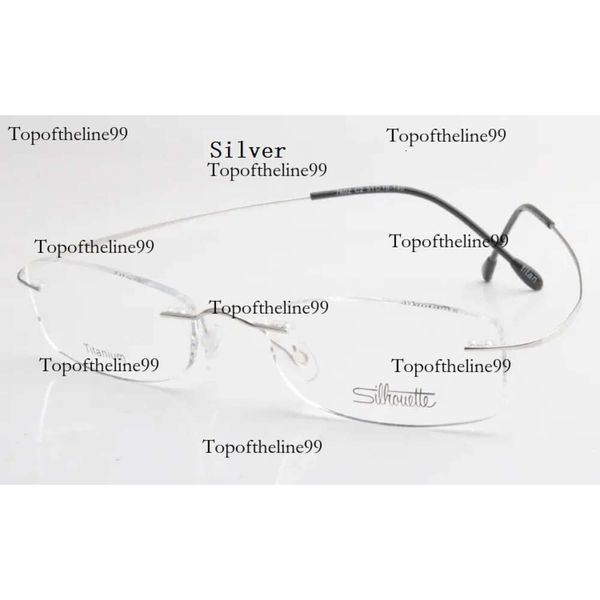 -Méranière Silhouette Titanium Silhouette Titanium sans lunettes de prescription avec Bax Livraison gratuite Édition originale