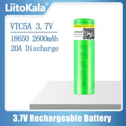 (Over zee) Groothandel Liitokala 100% origineel 3,6 V 18650 Batterij VTC5A 2600mAh Lithium Oplaadbare batterij US18650VTC5A Hoge afvoer 30A Afvoer