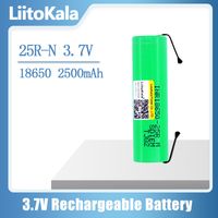 (Par mer) en gros Liitokala 18650 2500mah 3.7V Batterie rechargeable INR18650 25R M 20A Décharge Li-ion Batterie 15A Cell + Nickel DIY