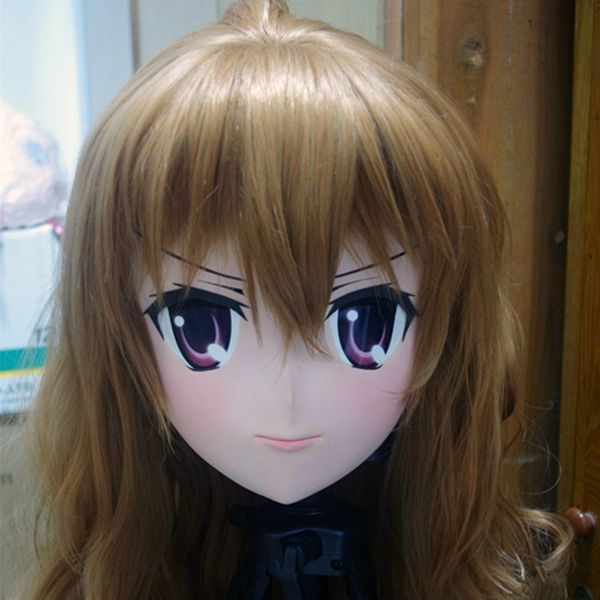 (C2-038) Máscara de goma de silicona hecha a mano KIG femenina de calidad superior Cosplay Kigurumi Máscaras Crossdresser Doll Japón Anime Juego de roles