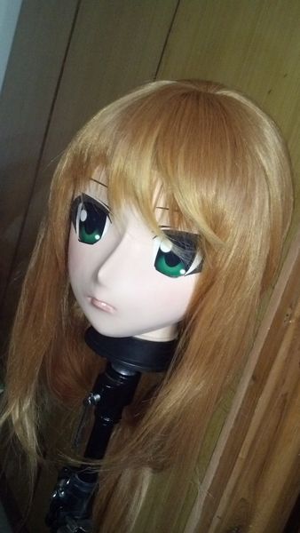 (C2-039) Japón KIG Hecho a mano Cabeza de goma de silicona Cara Cosplay Kigurumi Máscaras Crossdresser Doll Anime Role Jugar máscara