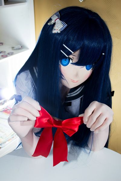 (C2-069) Máscara de silicona hecha a mano de silicona de calidad superior Cosplay Kigurumi Máscaras Crossdresser Doll Kig Anime Juego de roles