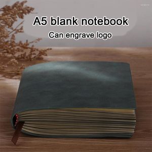 (Peut graver le logo) A5 Page vierge Dessin Notebook Étudiant Blocage Business Record Minutes 128 Feuilles 256 pages