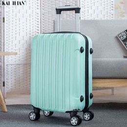 '' Pouce Abs roulant voyage bagages cabine chariot valise sac à main femmes étudiant sur roues grand J220708 J220708