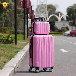 '' Inch Valise de voyage sur roulettes Spinner Ensemble de bagages à roulettes Carry Cabin Trolley Bag Women J220707