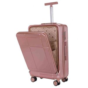 '' Inch reiskoffer op wielen draagt ​​uts trolley bagagetas met laptopcabine rollende creatieve set J220708 J220708